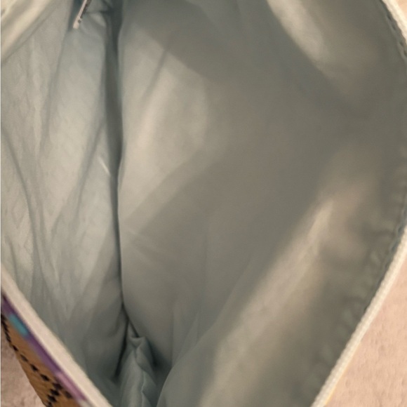 Vera Bradley Whale Nautical Crossbody Straw Woven Zip Bag Coastal Summer Beach - Picture 4 of 8